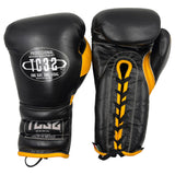 GUANTES DE BOXEO MX SERIES – LEGACY – NEGRO CON AMARILLO – 16OZ