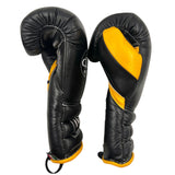 GUANTES DE BOXEO MX SERIES – LEGACY – NEGRO CON AMARILLO – 16OZ