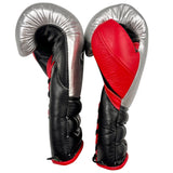 GUANTES DE BOXEO MX SERIES – LEGACY – PLATA CON NEGRO Y ROJO – 16OZ