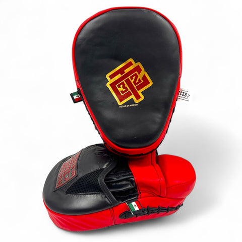 MANOPLAS CURVAS MX SERIES - NEGRO CON ROJO